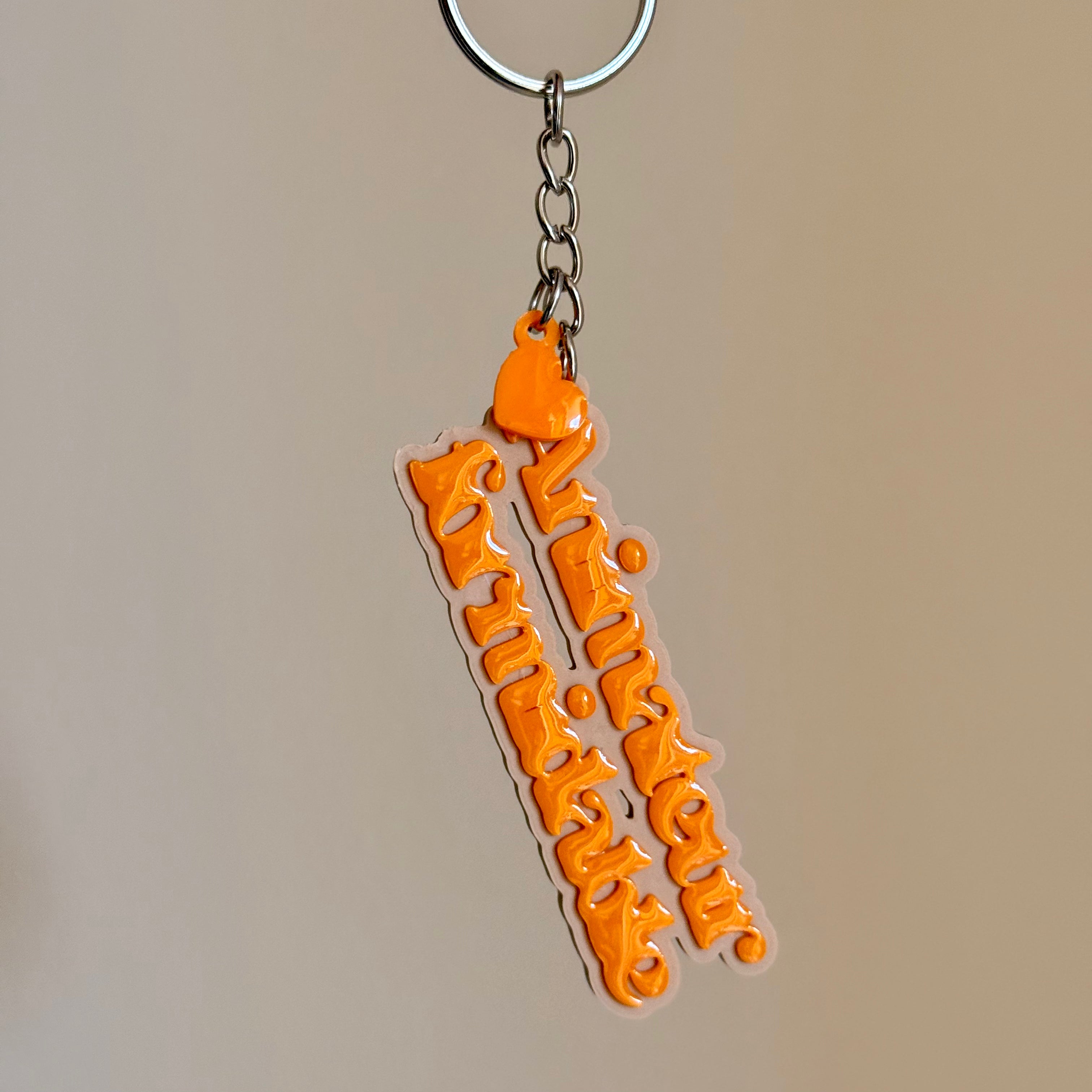 Porte-clé Animateur formidable - Beige & Orange