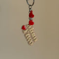Porte-clé Mum of - Choisir le nombre - Beige & Rouge