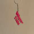 Porte-clé Super Tata - Beige & Rose